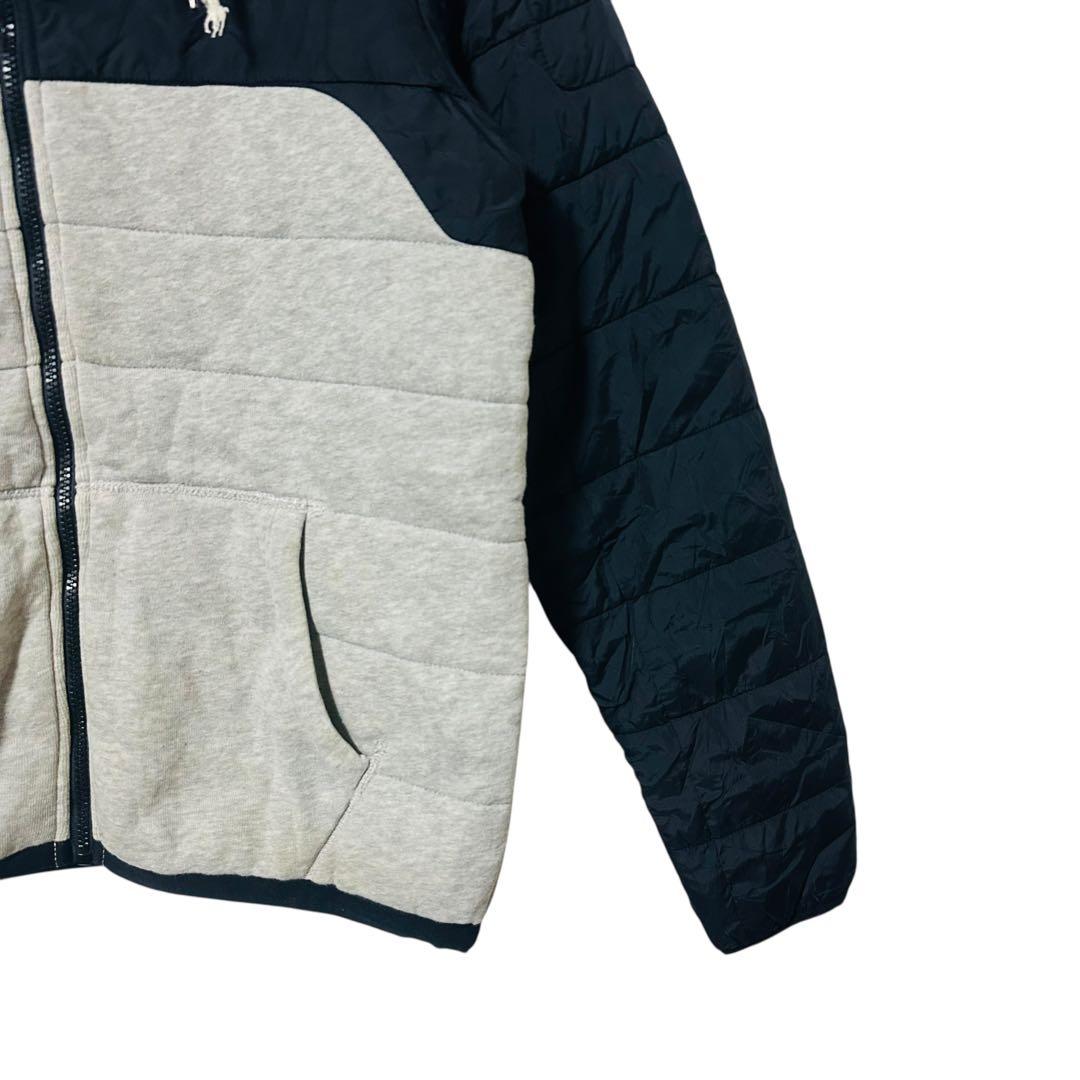 ポロラルフローレン パデットジャケット M L相当 刺繍ポニーロゴ 切替