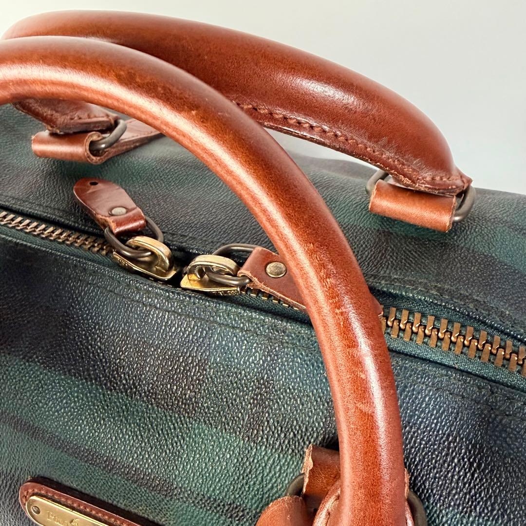 ポロラルフローレン ボストンバッグ 大 2WAY チェック PVCレザー