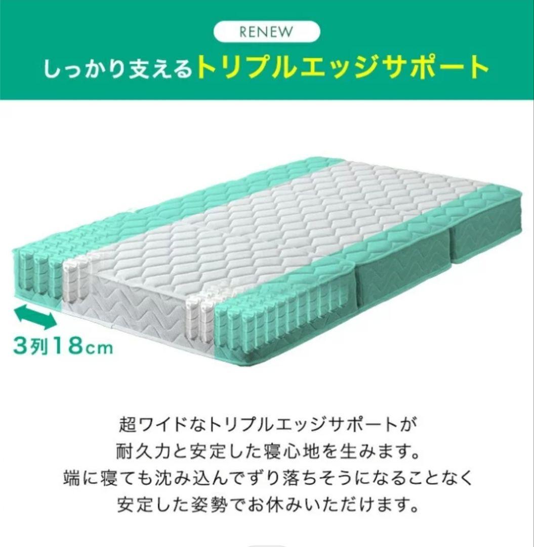 （引き取り限定）ブラック セミダブル マットレス 三つ折り