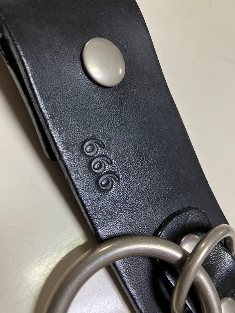 666・シドリングベルト・ブラックレザー・Lサイズ