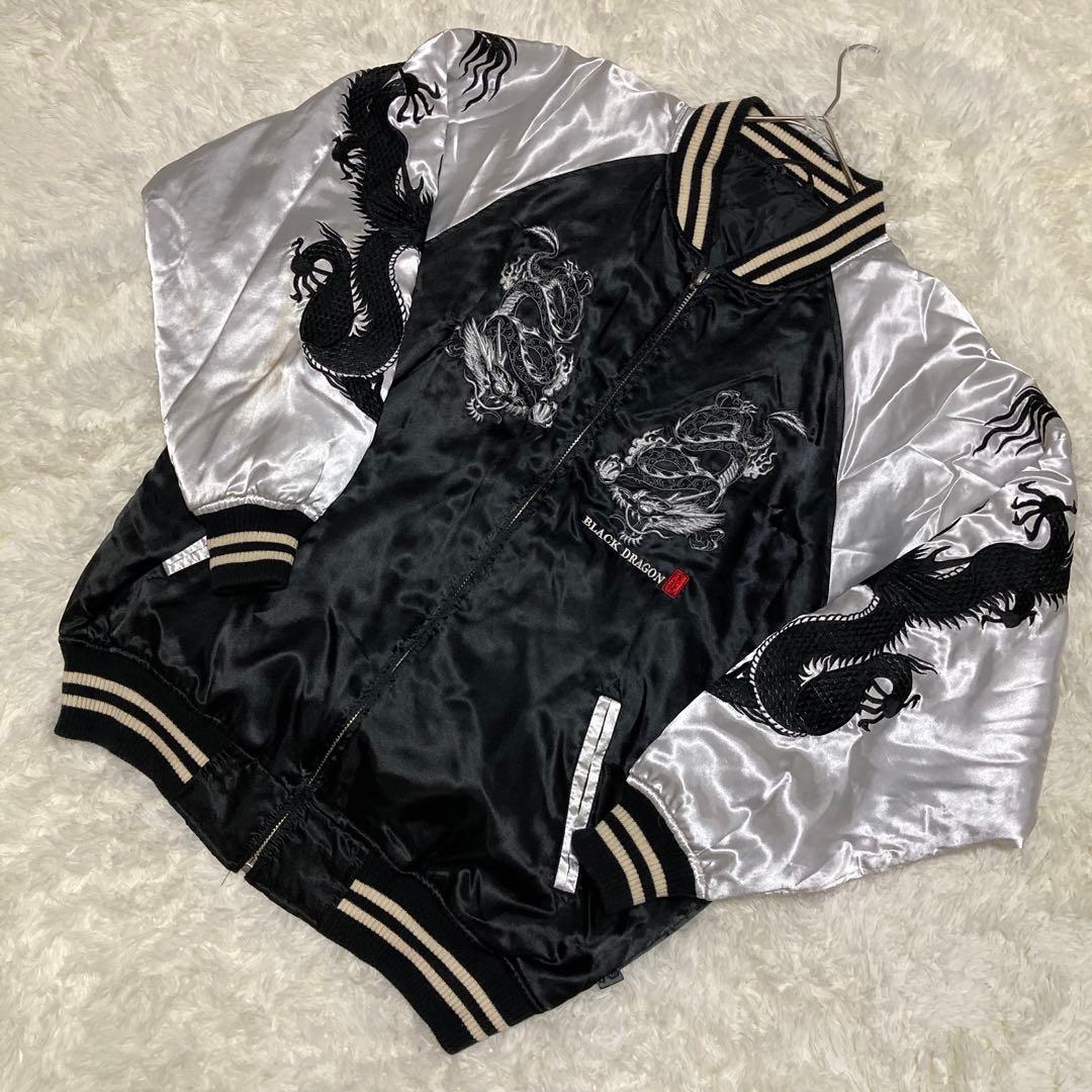 DOG TOWN ドラゴン刺繍 スカジャン X-LARGE ブラックドラゴン　L