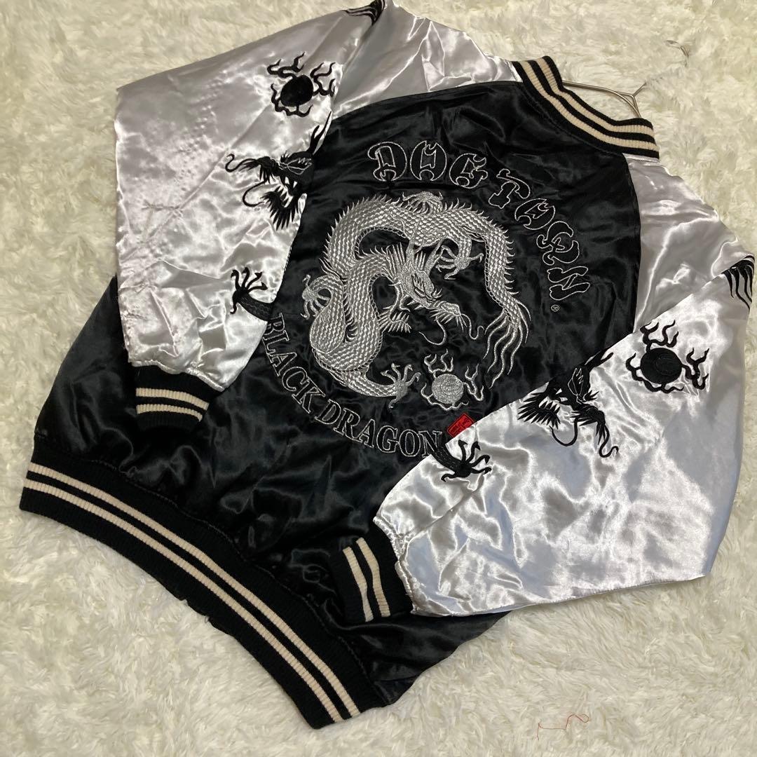 DOG TOWN ドラゴン刺繍 スカジャン X-LARGE ブラックドラゴン　L