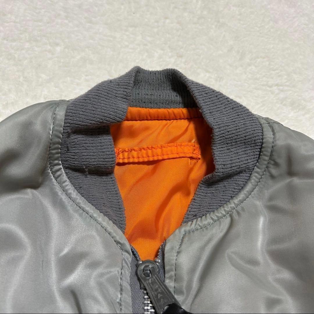 希少色 90s USA製 ALPHA MA-1 フライトジャケット グレー M