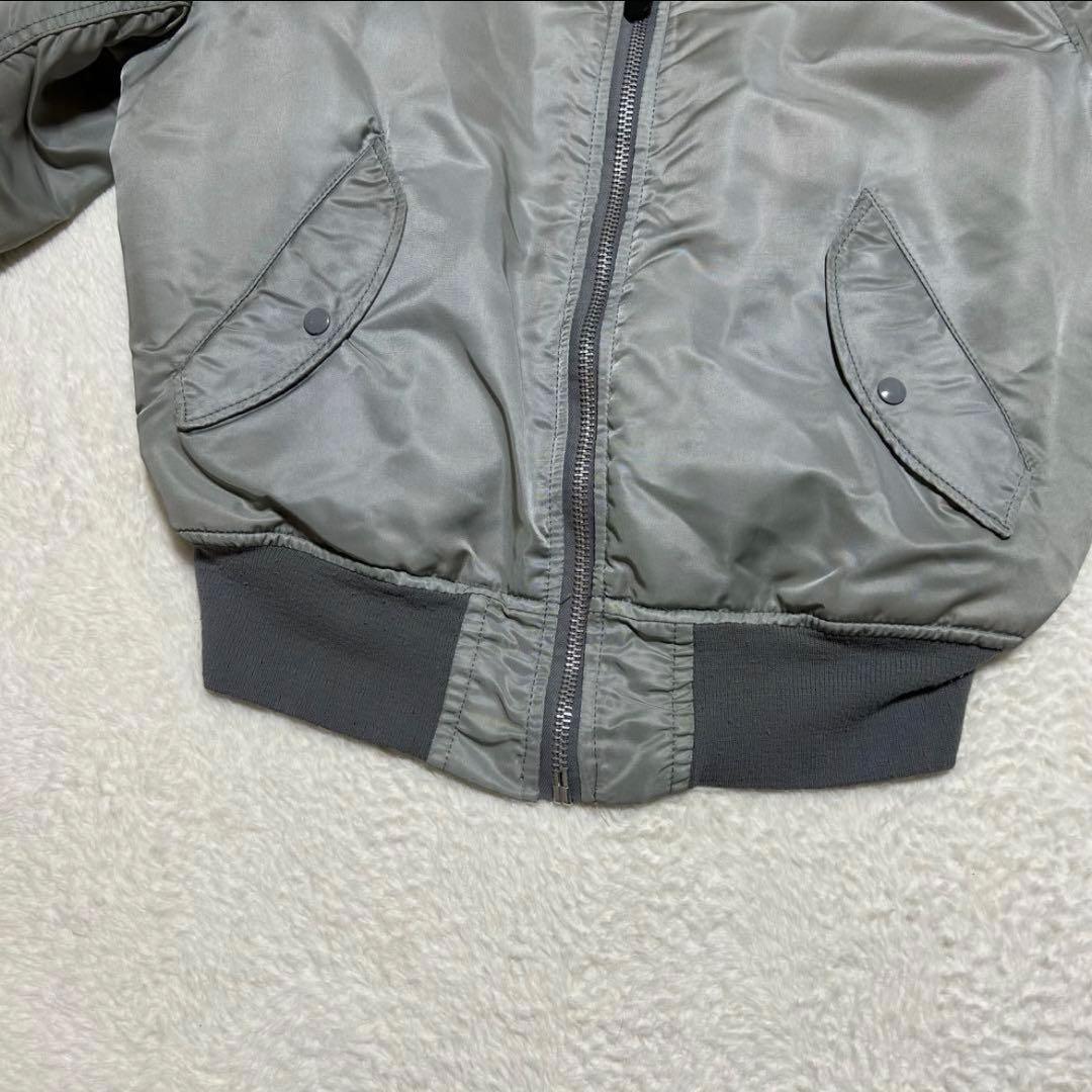 希少色 90s USA製 ALPHA MA-1 フライトジャケット グレー M