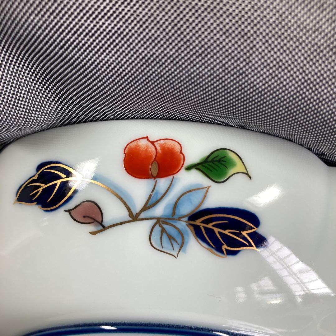 有田焼　其泉　極錦　金彩　古伊万里様式　銘々皿揃　花菱　赤絵　菊　牡丹　貴美堂