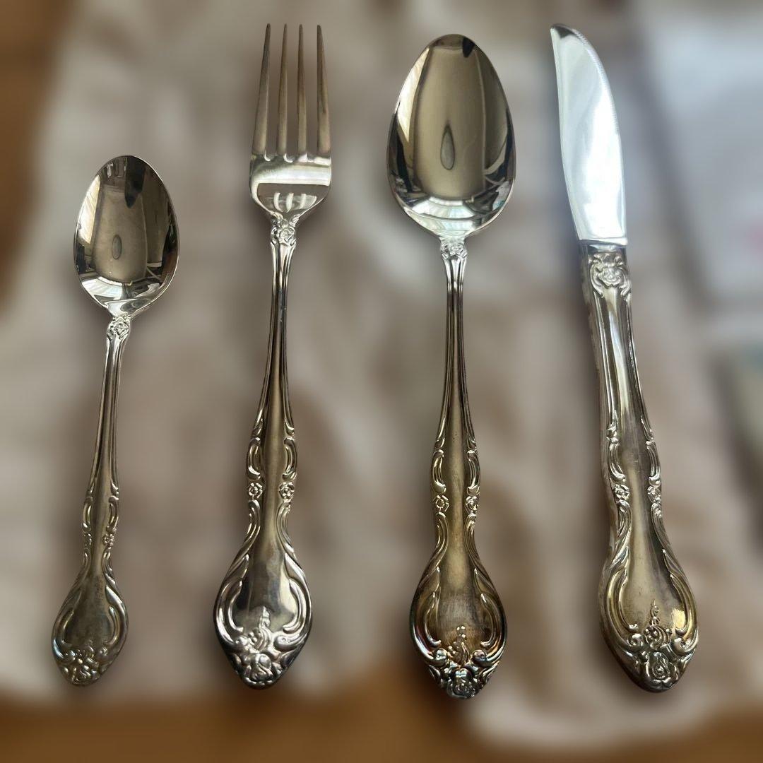 【未使用品】ラッキーウッド　シルバーカトラリー オルレアン ディナーセット