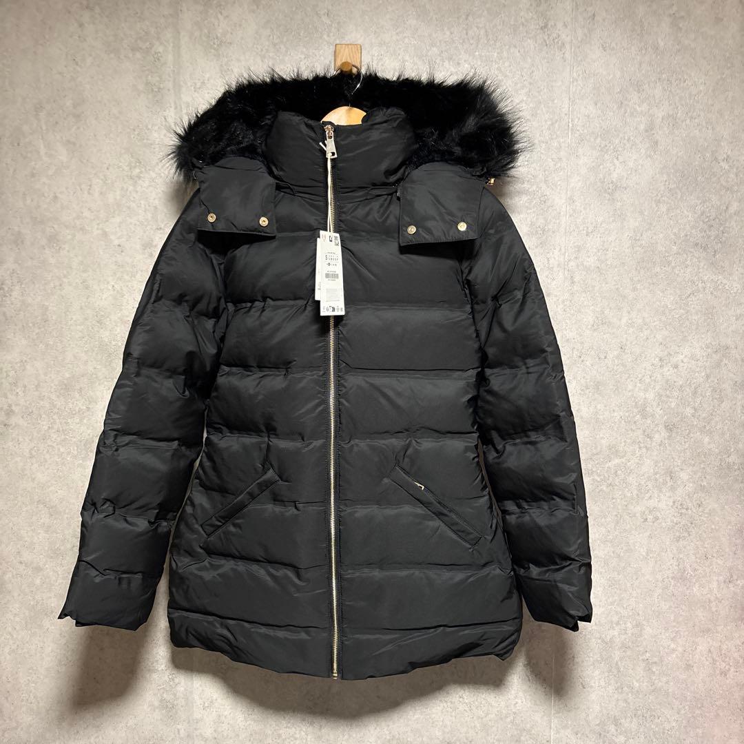 ZARA 撥水ウィンドブレーカーフード付きダウンジャケット S