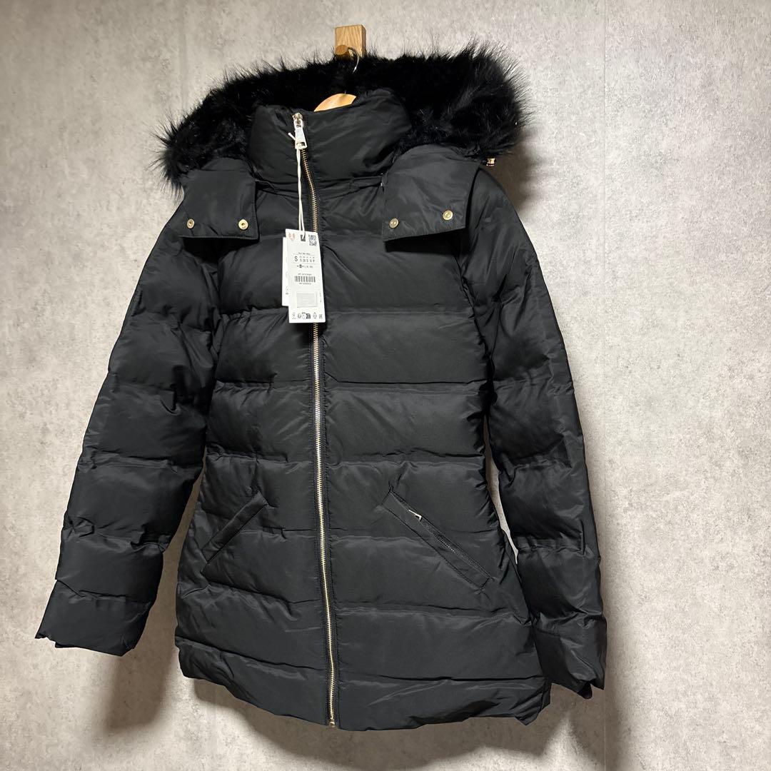 ZARA 撥水ウィンドブレーカーフード付きダウンジャケット S