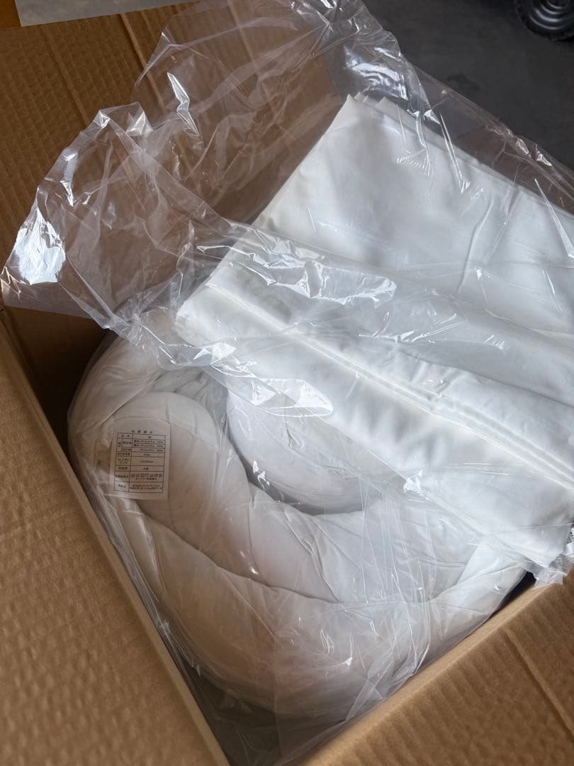 フェザー100％　羽根布団　セミダブル　8点セット　ベッドタイプ　ホワイト