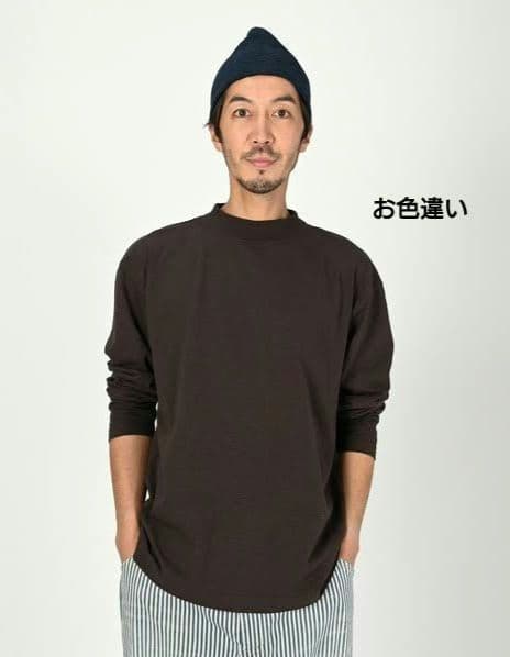 45R☆度詰天竺の908リブモックロングスリーブT/杢レッド♪