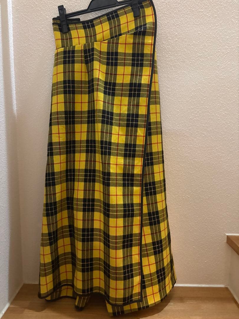 コムデギャルソン　タータンチェック　パンツ　イエロー