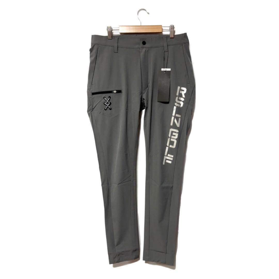 ラッセルノ ゴルフ ブランドロゴ ストレッチ ロングパンツ グレー L 5