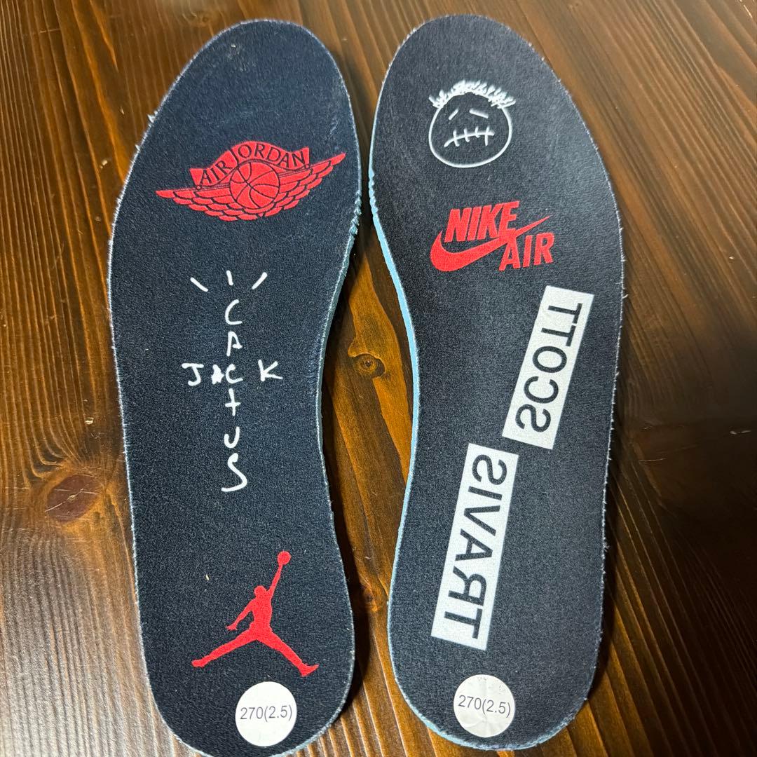 トラヴィススコット×ナイキ エアジョーダン1 ロー ブラック/ダークモカ27cm