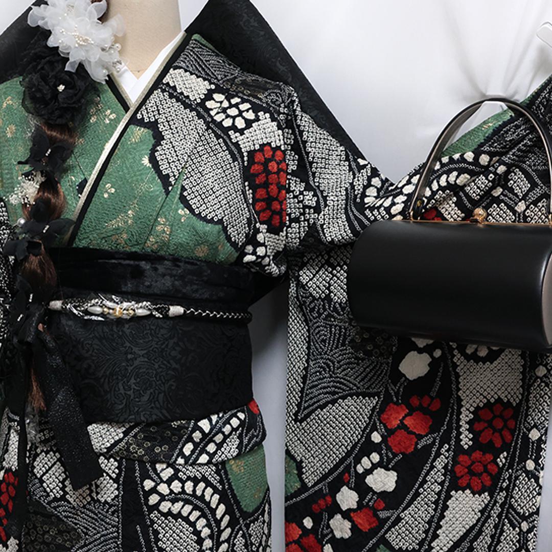 希少色！絞り◆ 振袖セット159cm ◆フルセットｃK92