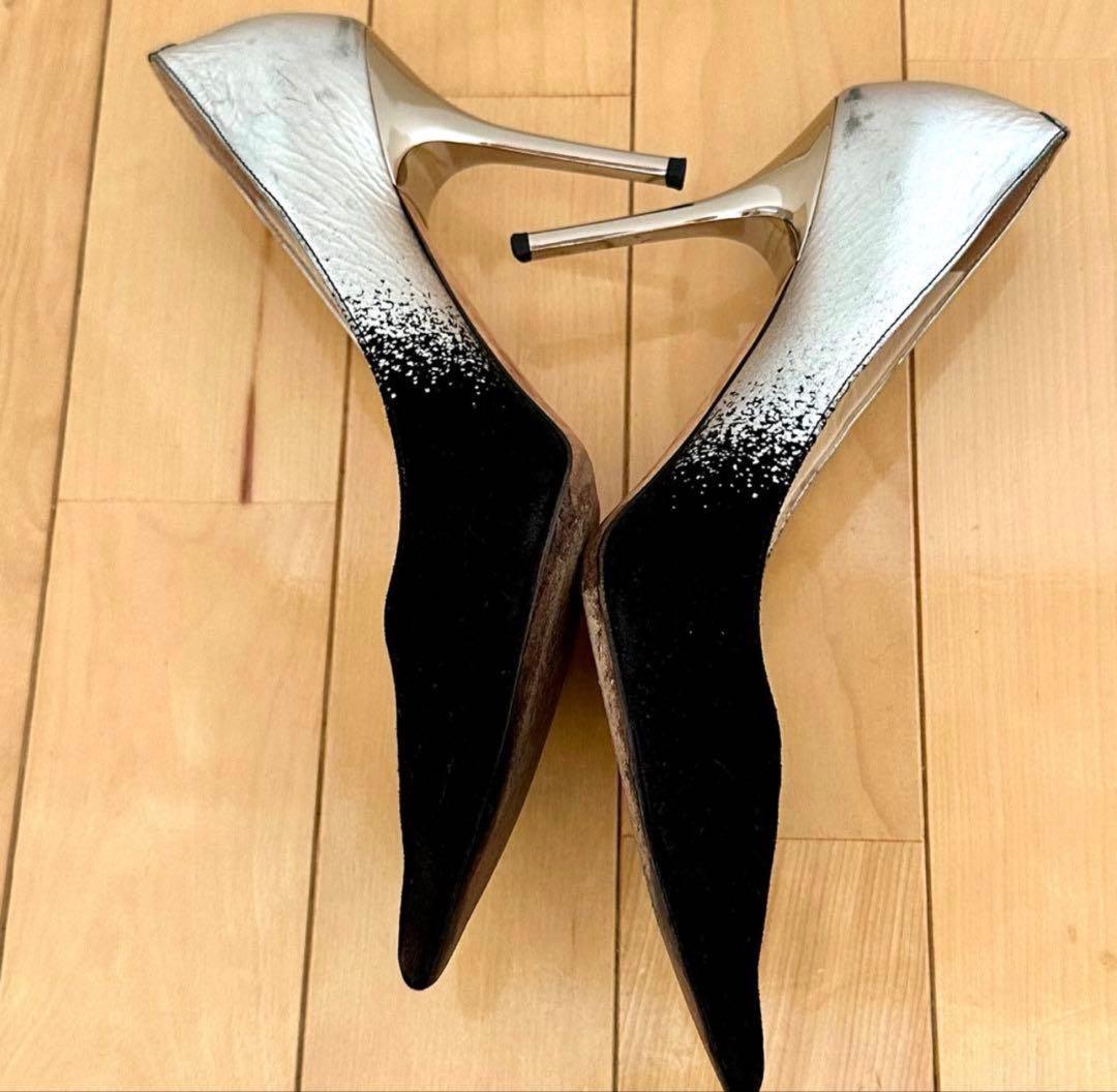JIMMY CHOO ハイヒール　シルバーブラック