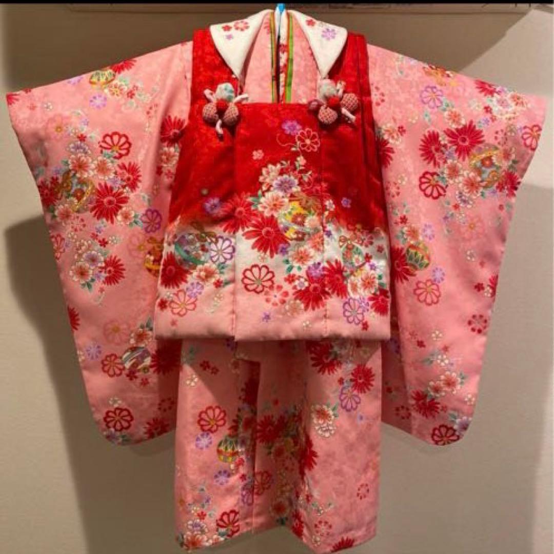 京都花ひめ 3歳 七五三 被布 着物セット