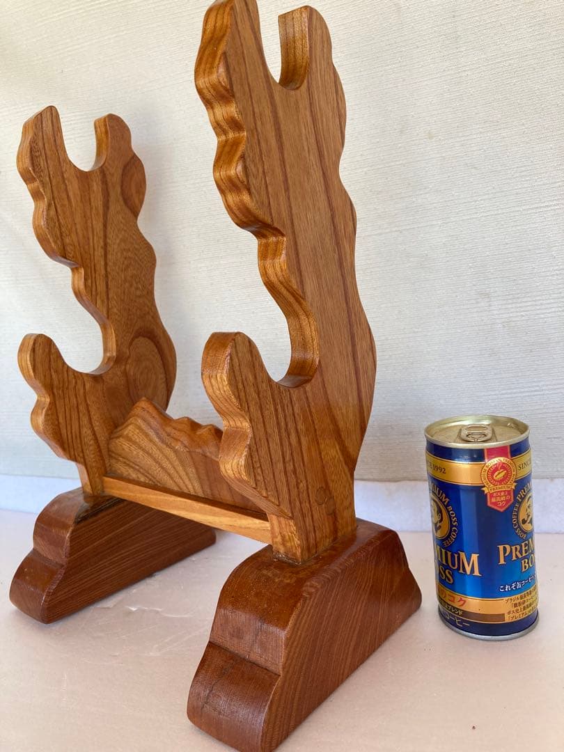 刀掛け2段　　総欅