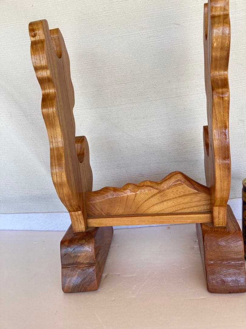 刀掛け2段　　総欅