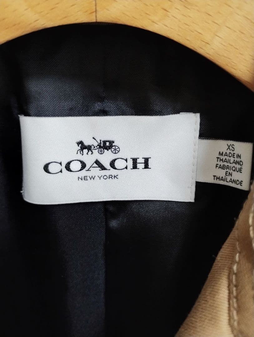 やま様　コーチ　トレンチコート　ブラウン　ベージュ　付属品完備　美品　XS