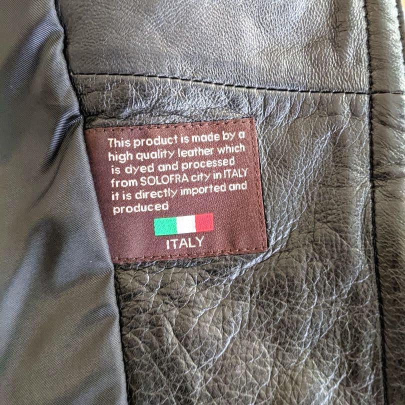 【美品】高級☆ROBO イタリアンレザー　ライダース　ジャケット　ブラック　XL