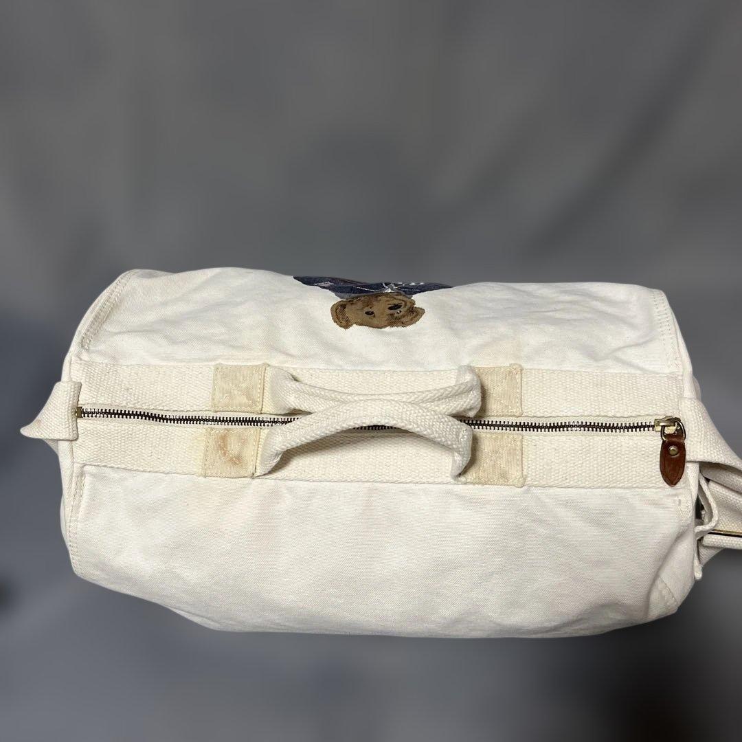 希少✨ポロラルフローレン 2way キャンバス　ベア　ボストン　ホワイト白