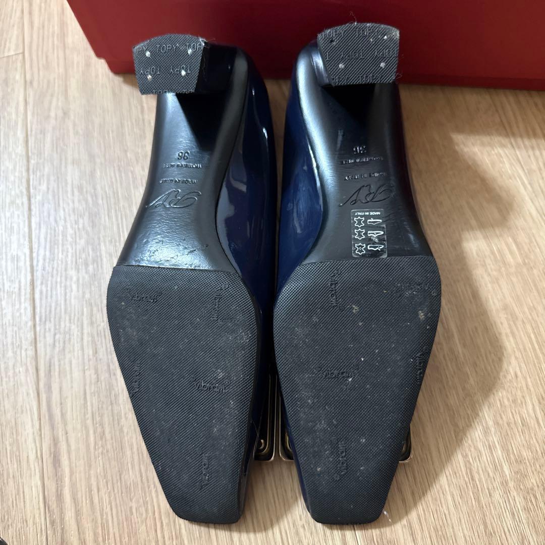 Roger Vivier ネイビー バックル ハイヒール 36