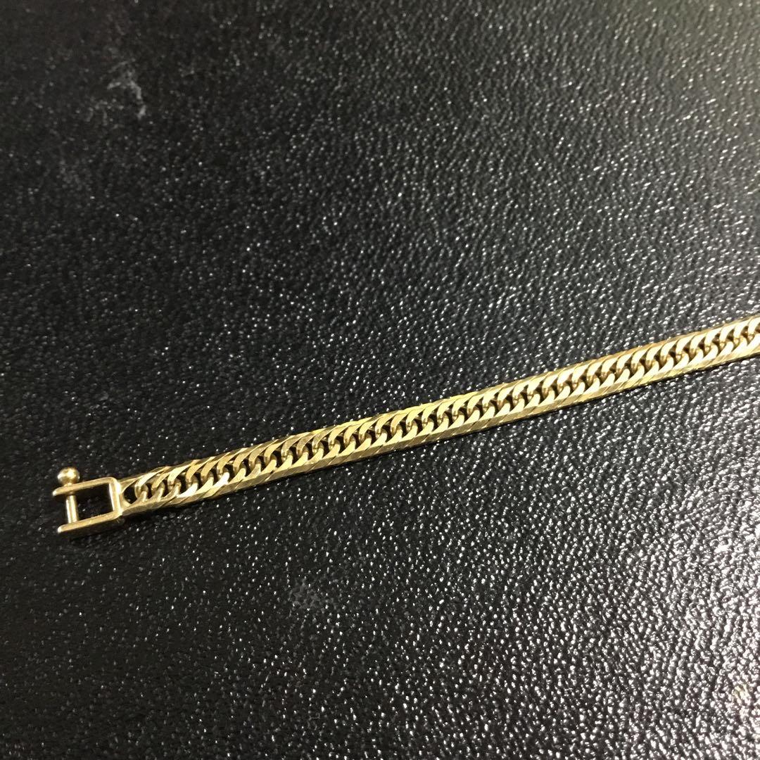 K18 金　造幣局検定　6面カットダブル喜平ブレスレット　5,1g