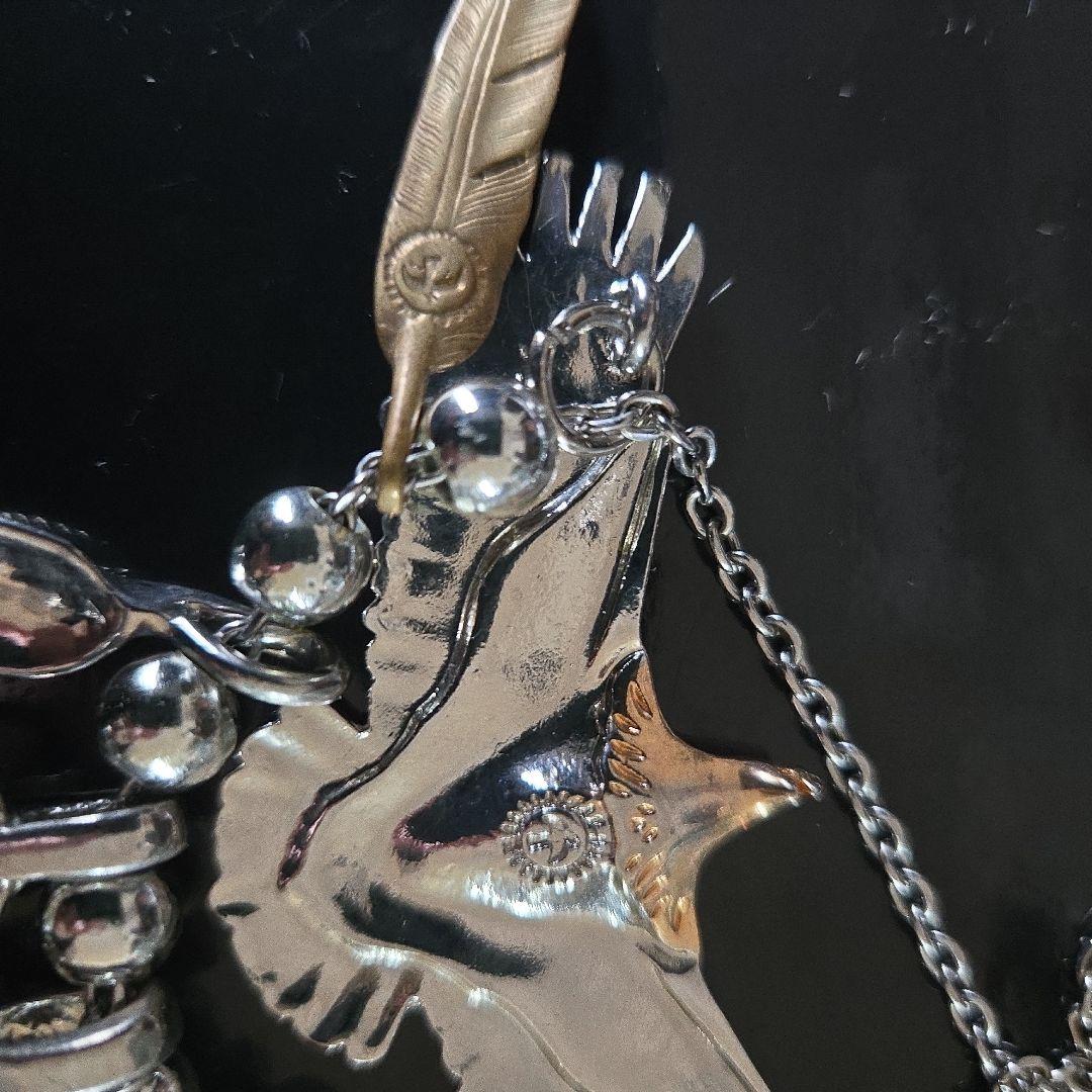 フェザーネックレス ヴィンテージ風 シルバー925 先金フェザー