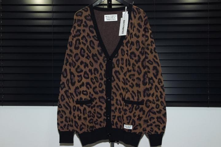 WACKO MARIA ワコマリア レオパード柄 ジャガードニットカーディガン