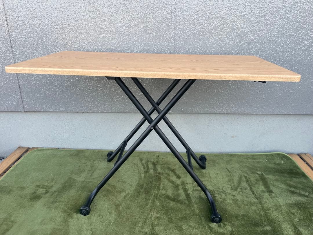 ニトリ昇降センターテーブル ホワイトウオッシュ 折りたたみ