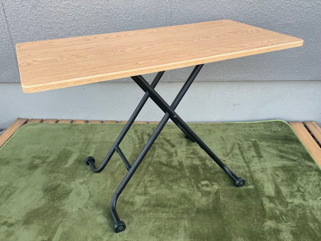 ニトリ昇降センターテーブル ホワイトウオッシュ 折りたたみ