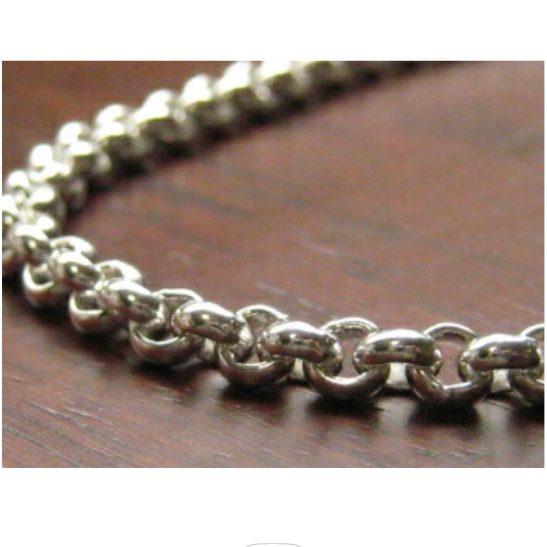 silver925 ロールチェーン4mm幅　45cm
