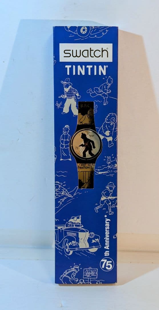 未使用美品〈タンタンの冒険 スウォッチ 75周年記念モデル腕時計〉