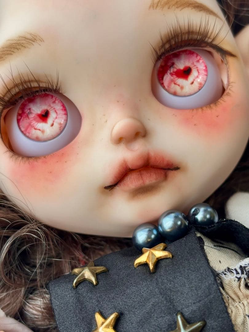 カスタムアイシードール　ネオサイズ　白ワンピース付　ブラウンmix ショート