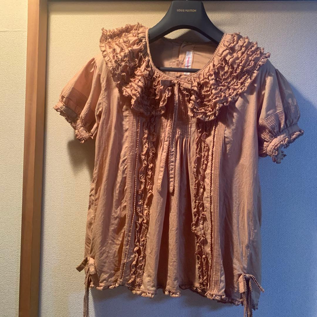 ワンダフルワールド　リバイバル　ブラウス　少々難あり　オレンジ系