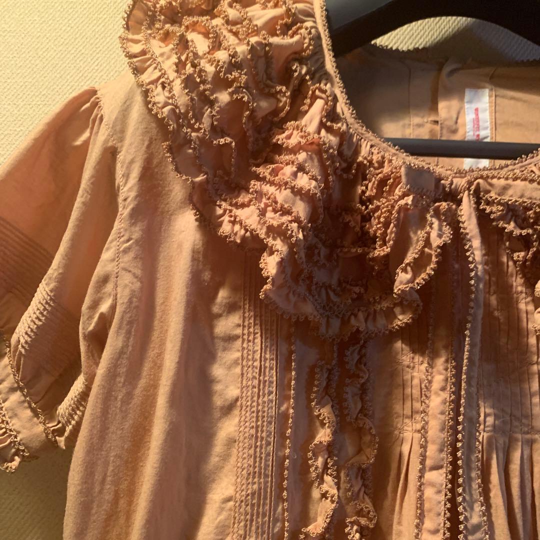 ワンダフルワールド　リバイバル　ブラウス　少々難あり　オレンジ系