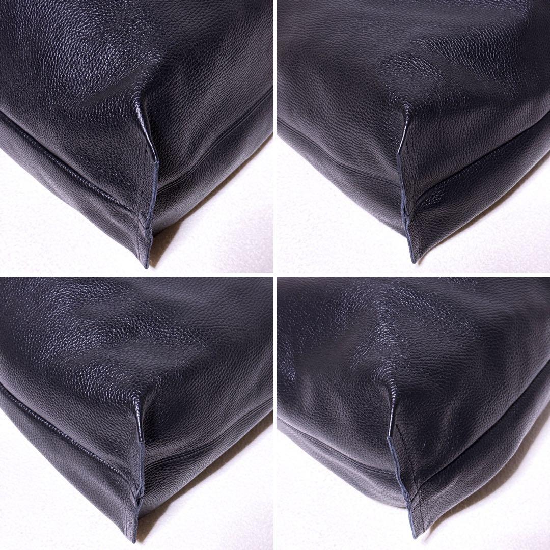 完売品【未使用】オウレンティ ポーチ付きトートバッグ 3way A4 黒 シボ革