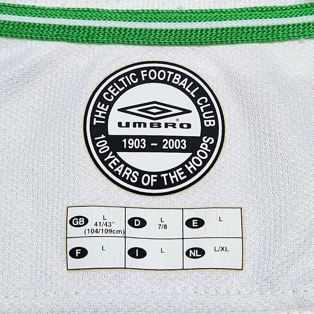 セルティック ユニホーム 2003 100周年 ロゴ 刺繍 アンブロ 半袖シャツ