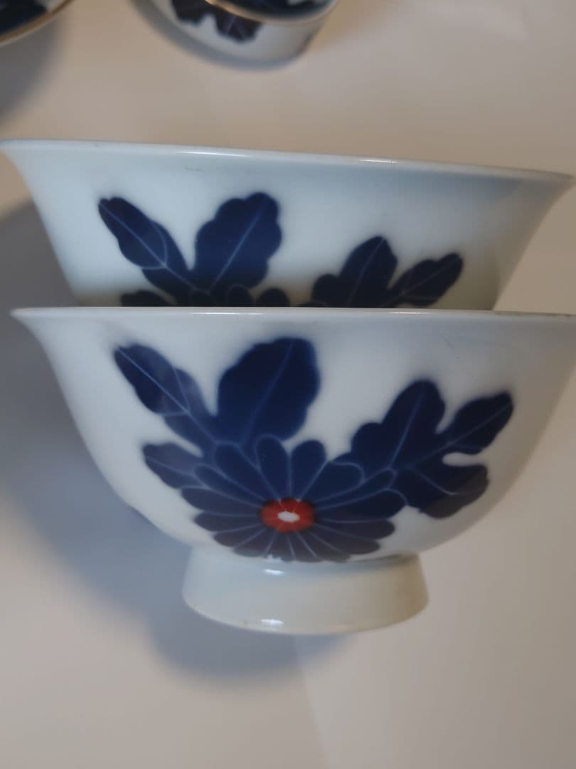 オールド　有田焼　深川製磁　 菊柄 和食器 5種類 計15皿