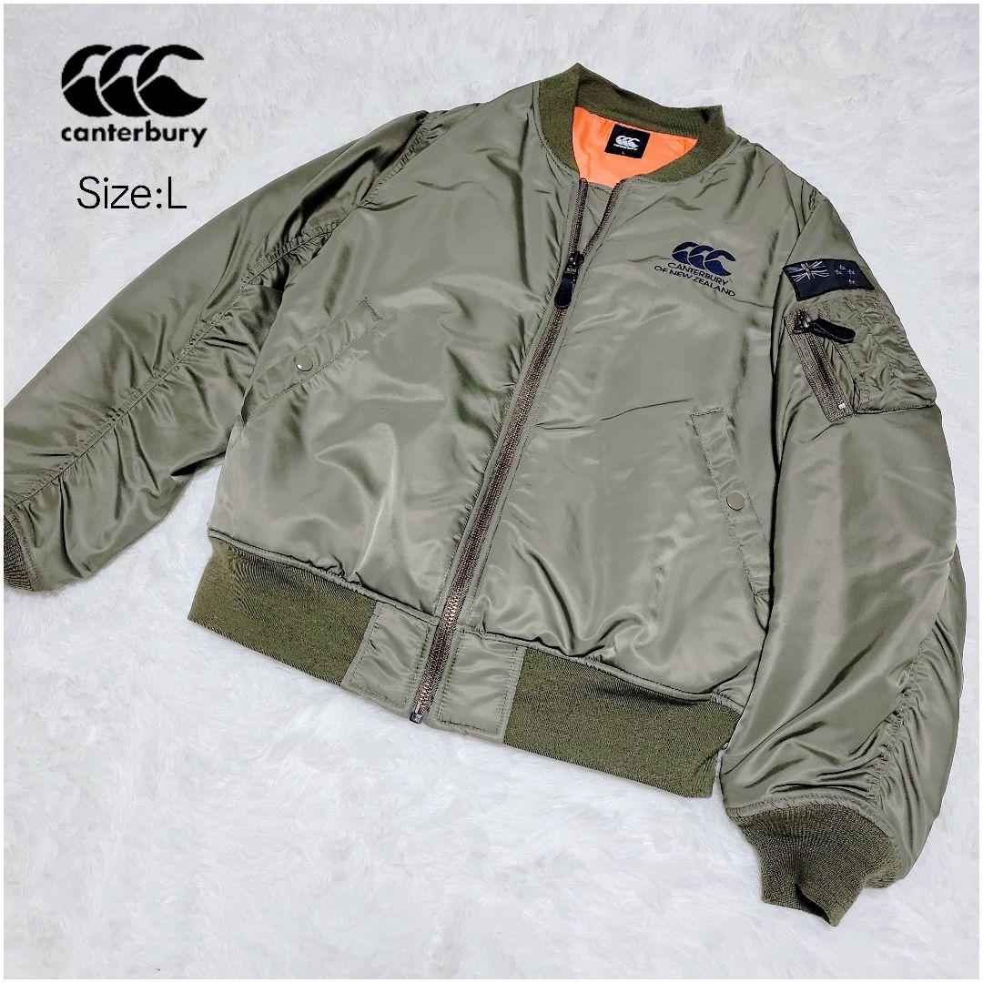 デカロゴ✨Canterbury MA-1 フライトジャケット 短丈 刺繍 L