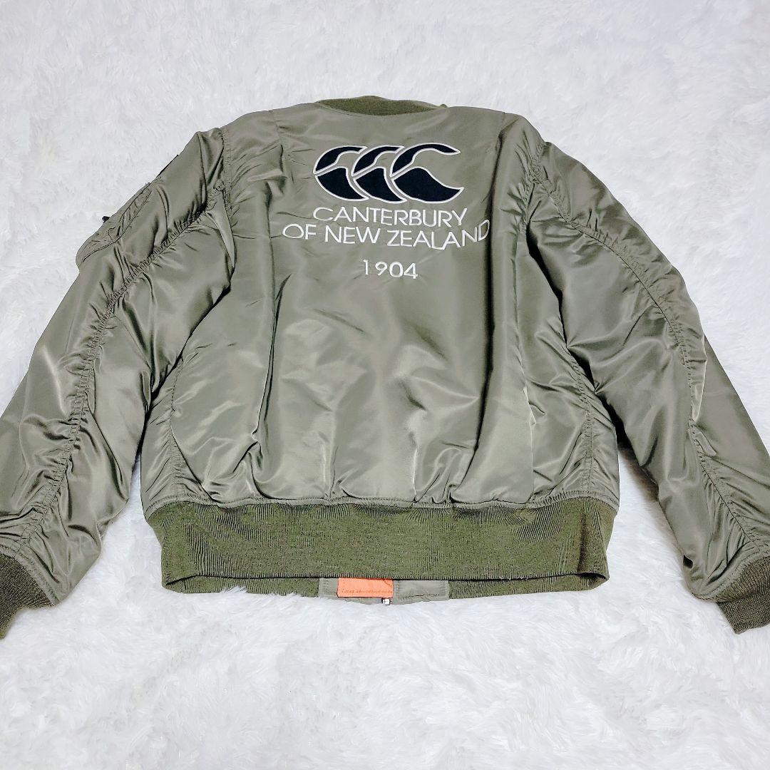 デカロゴ✨Canterbury MA-1 フライトジャケット 短丈 刺繍 L