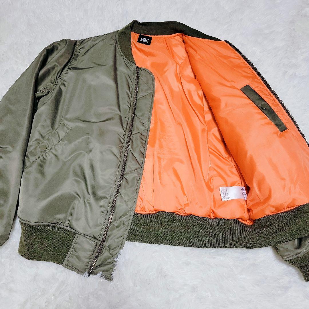 デカロゴ✨Canterbury MA-1 フライトジャケット 短丈 刺繍 L