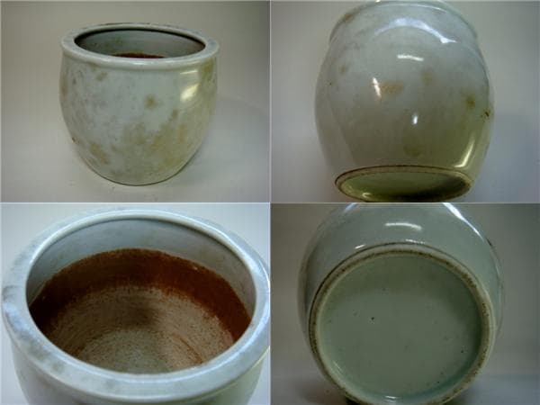 火入■古い白磁の火入れ 煙草盆 手あぶり 古い手炉 火鉢 時代物 骨董 古美術■
