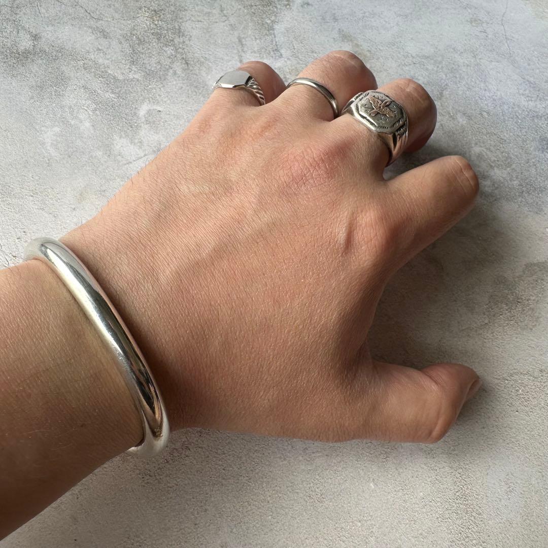 ヴィンテージ ナバホ ヘビーカフブレスレット シルバー925 USA製