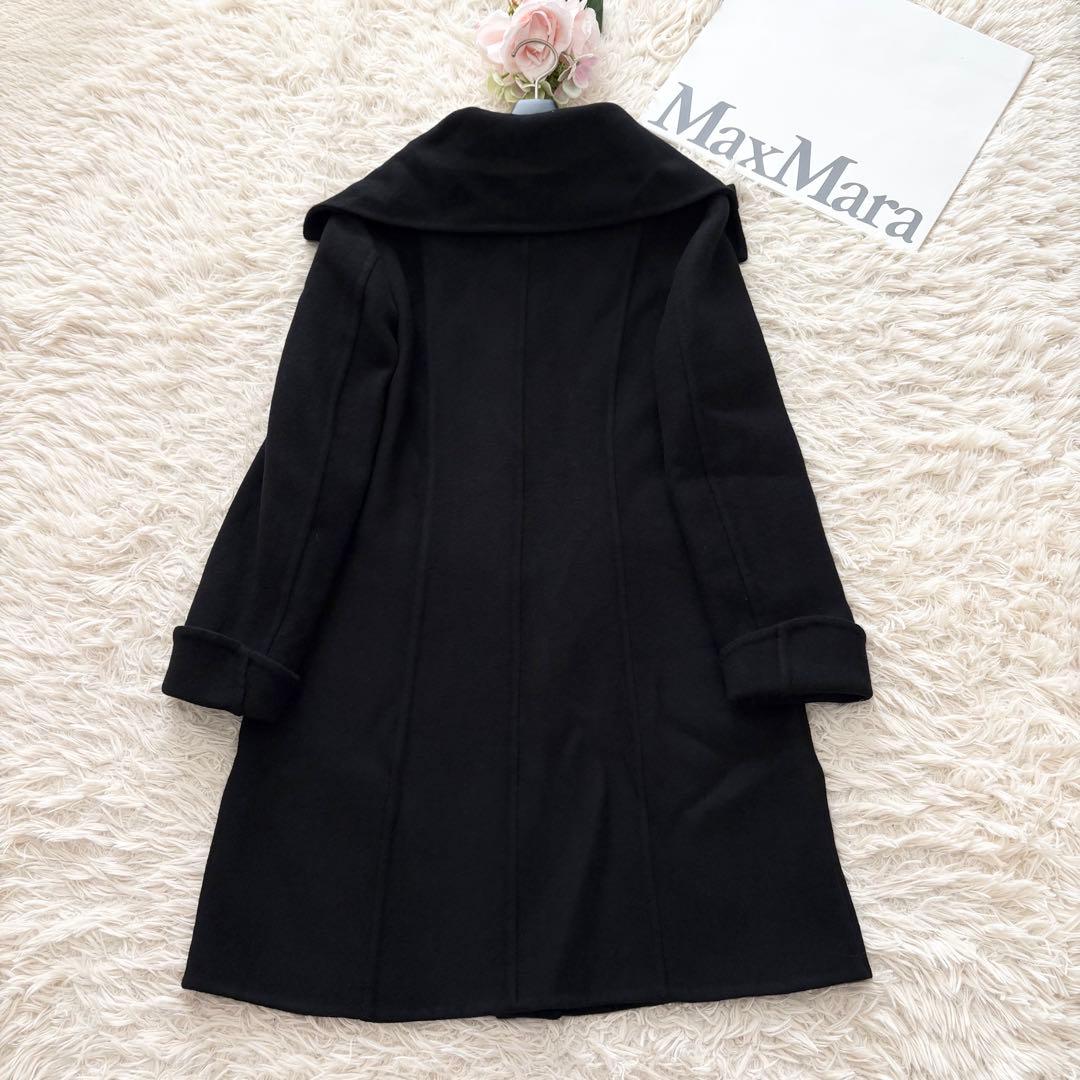 Max&Co クチートアマーノ　大きいサイズ　カシミヤ混ロングコート　黒　44