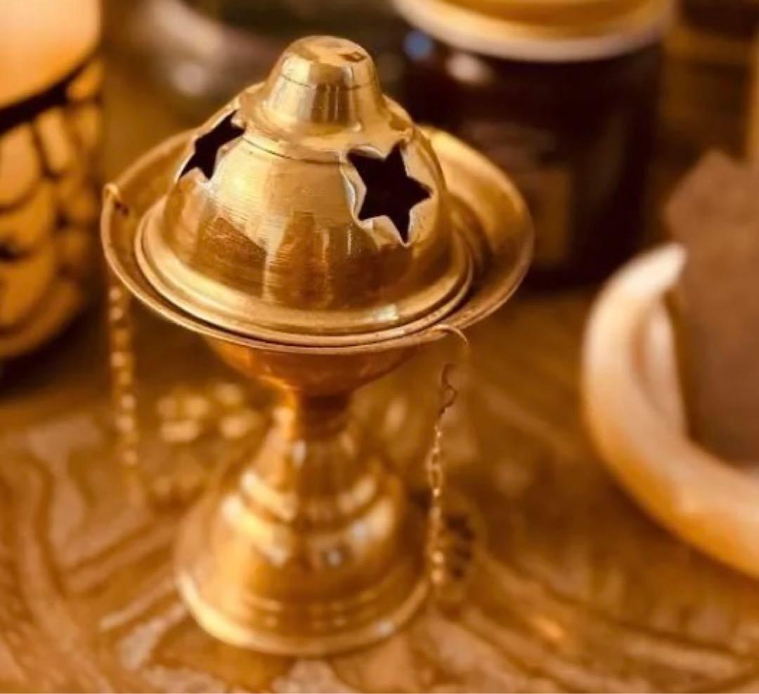 マイエジプトジャパン　エジプト産インセンスバーナー（香炉） 高炉灰、香炭付き