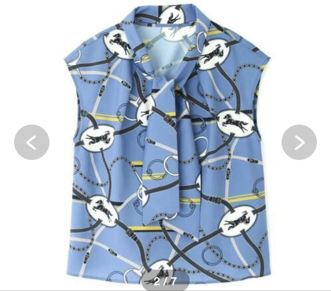 Pinky&Dianne ホースプリントストールブラウス