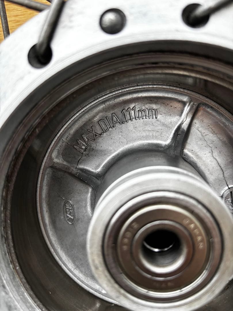 スーパーカブAA01　ホイールタイヤセット17インチ　当時物　旧車