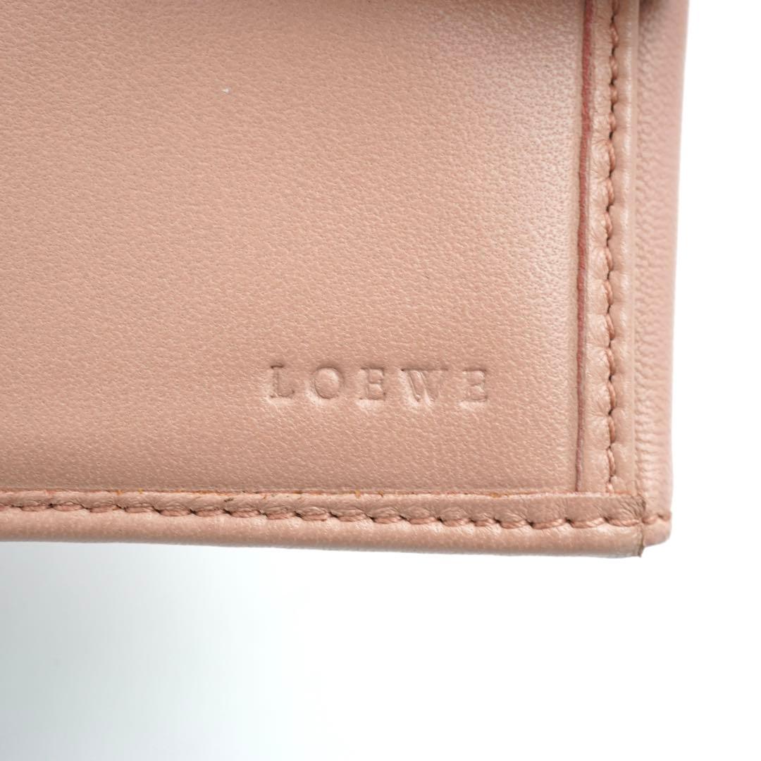 ✨極上美品✨　LOEWE ロエベ　二つ折り　アナグラム　Wホック　レザー