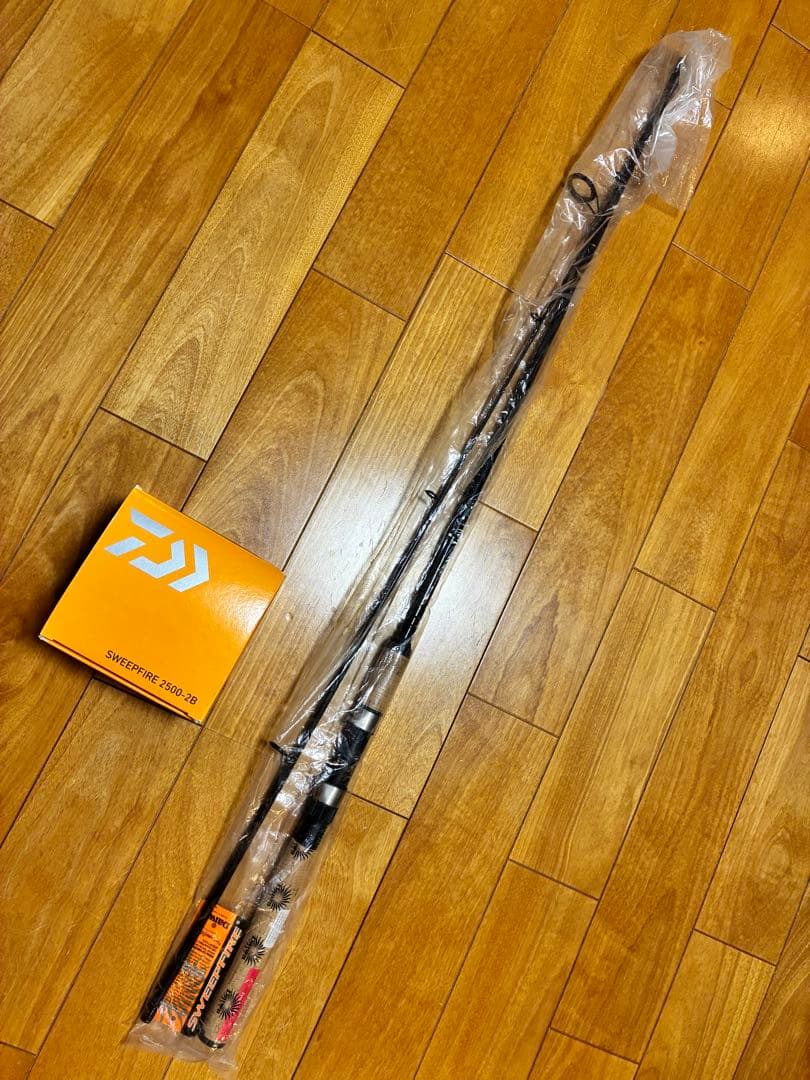 ダイワ スイープファイヤー ロッド　リール　ライン　3点セット　海外モデル